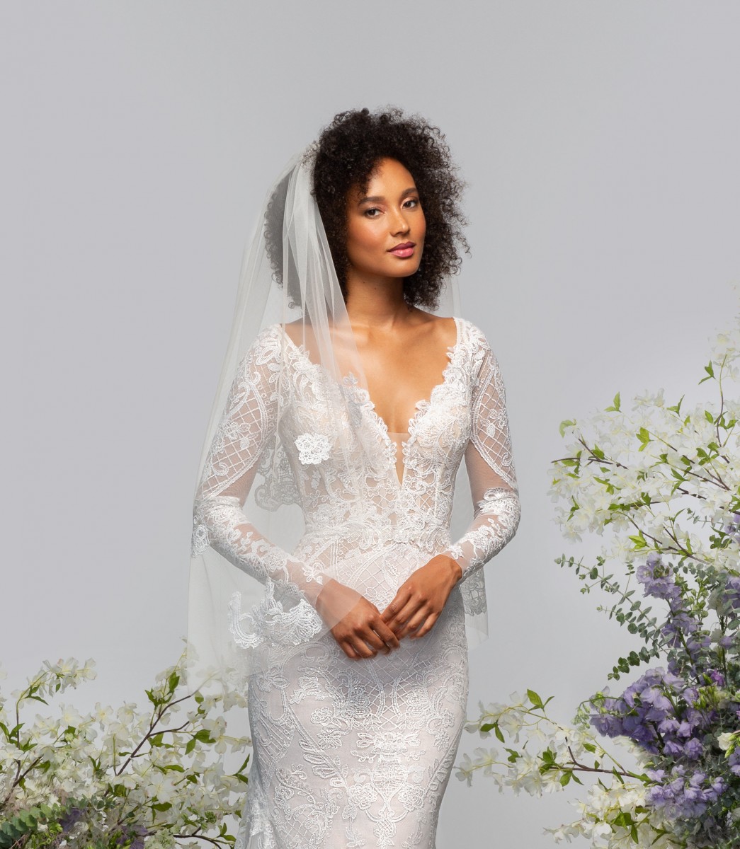 Dreamy Winter Wedding Dress with Lace Sleeves