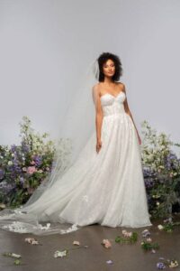 monet wedding dress, lace wedding dress, 